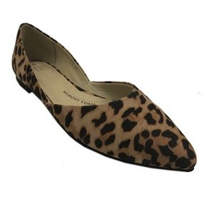 Womens Time and Tru Leopard Point Ballet